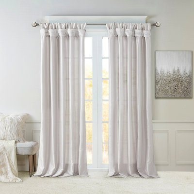 Twist Tab Lined Window Curtain Panel 50x95"