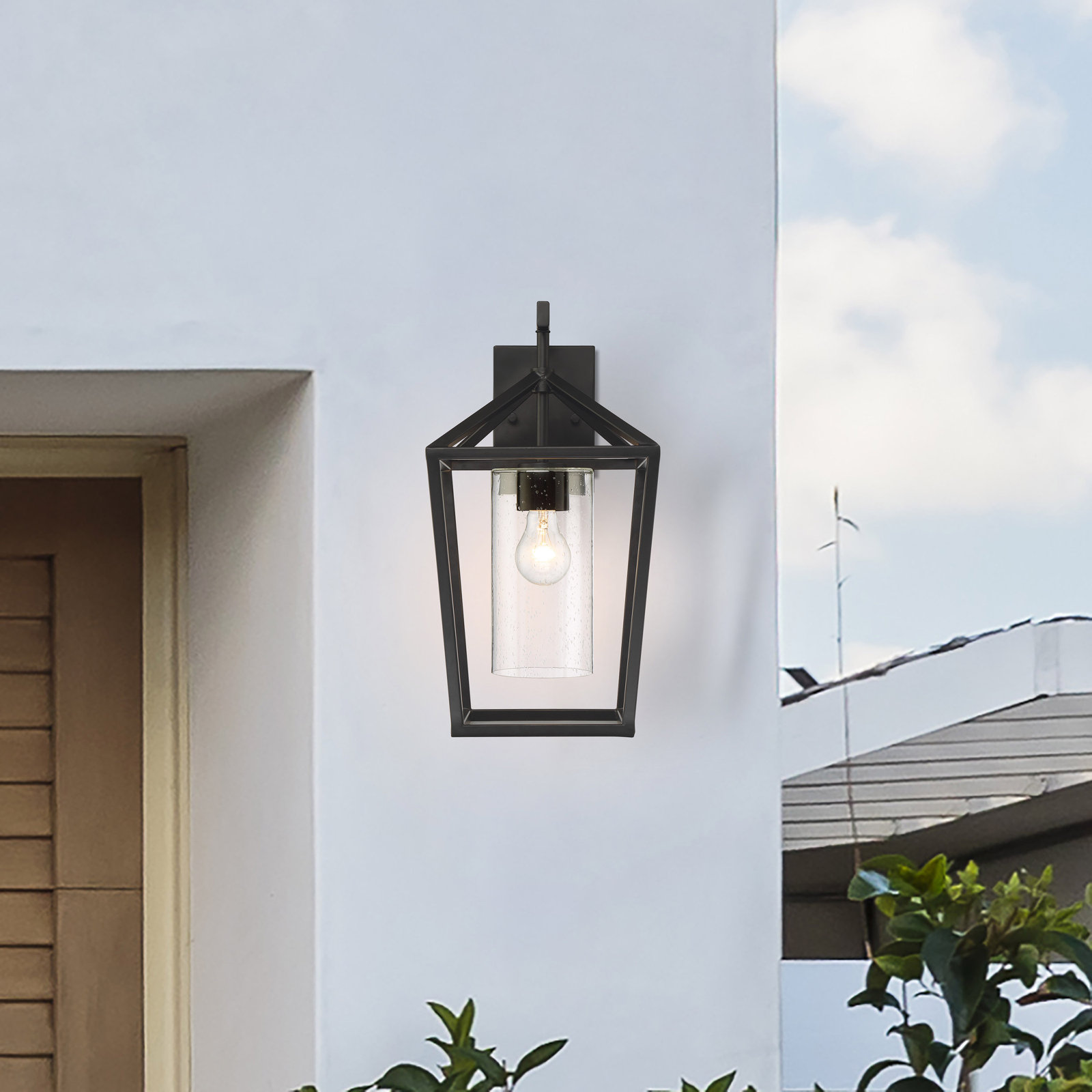 Alicia Single Light Birdcage Outdoor Wall Light, 17.13" H x 10" W x 10" D