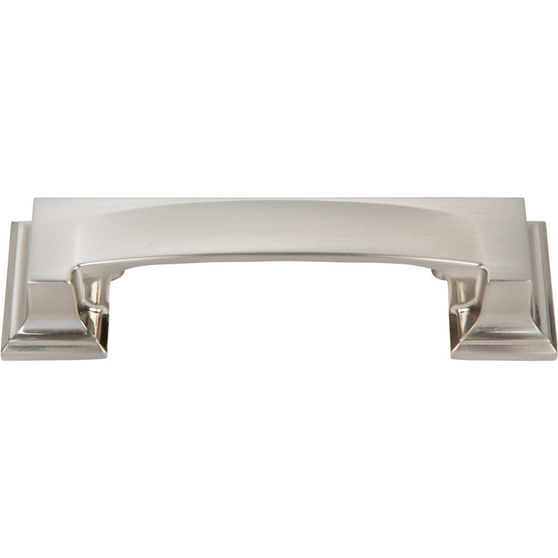 Brushed Nickel Transitional Cup Handle with Mounting Hardware