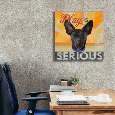 «Dog Days - Lltle Black Pup» par Art Licensing Studio, art mural sur toile