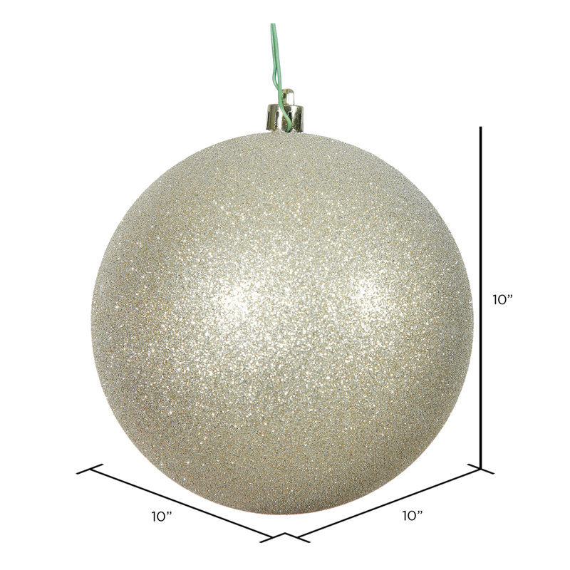 Décoration de boule décorative des Fêtes, 10", Paillettes champagne