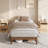 Wood Platform Bed Frame, Wooden Legs & Sturdy Metal Center Support, Wooden Slats, No Box Spring Needed-129632074-129632076