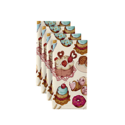 Elsje Polyester Abstract Square Napkin