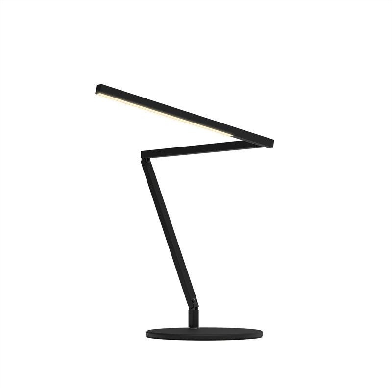 Z-Bar Gen 4 Desk Lamp Gen 4 with Desk Base, Matte Black, 3500K, 12.5" H x 25.6" W x 7.5" D