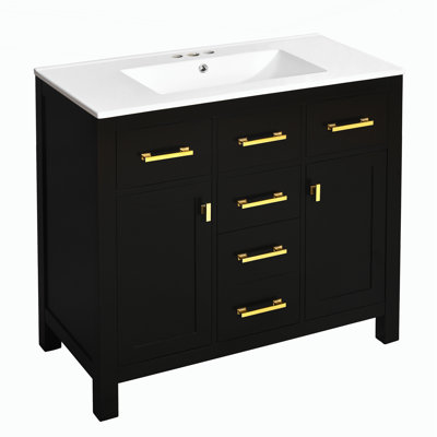 Ensemble de meuble-lavabo 36 po avec lavabo en céramique 36 po Bathroon