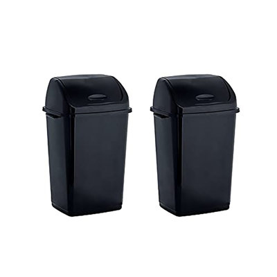 Poubelle à couvercle en plastique 13 gallons