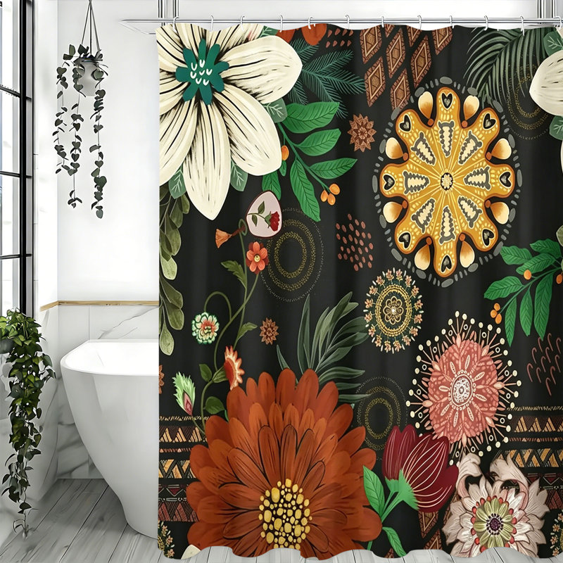 Rideaux de douche avec crochets inclus