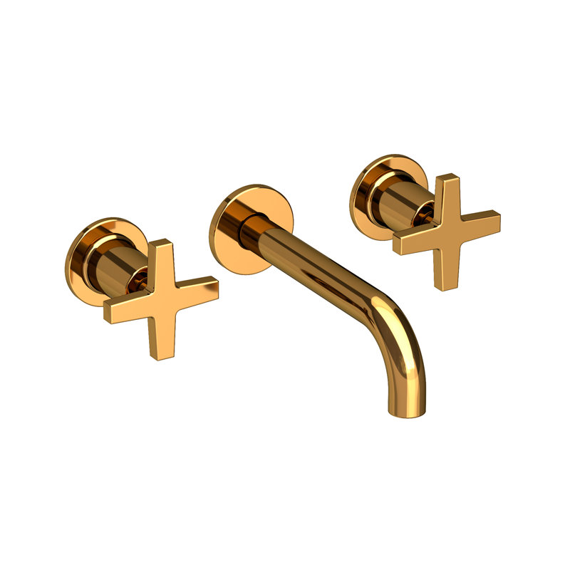 Dorrance Wall Mount Bathroom Faucet, Polished Gold