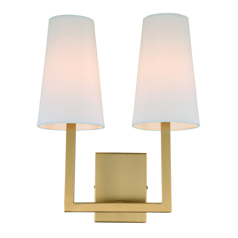 Damian Candle Wall Light, Satin Brass