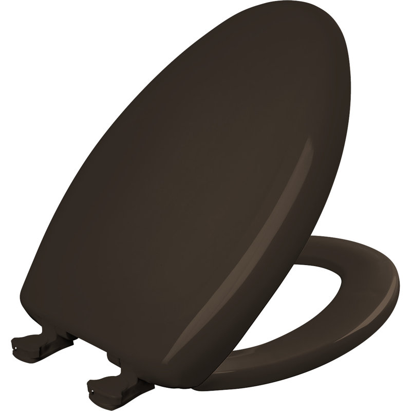 Elongated Toilet Seat and Lid, Espresso Brown