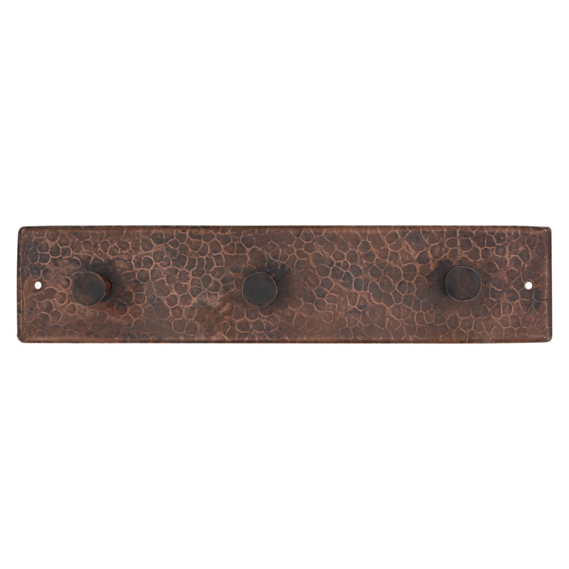 Hammered Copper Triple Robe/Towel Hook