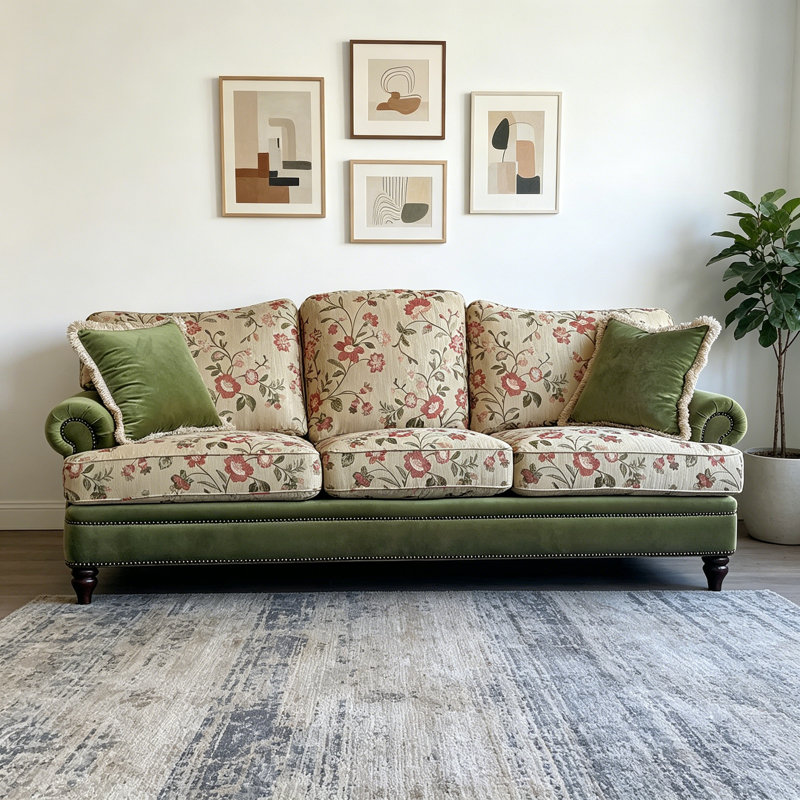 American-style Light Luxury Green Sofa
