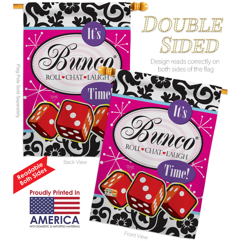 Double Sided 40'' H x 28'' W Polyester Flag Set
