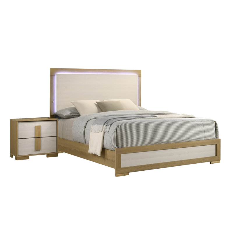 Ensemble de chambre à coucher moderne avec tête de lit Hodnett, Reine