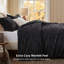 Ensembles d'édredon pour grand lit - 3 pièces de literie en molleton noir moelleux, esthétique rayée confortable pour les chambres modernes et les chambres d'amis, décoration intérieure de luxe toutes saisons-105492178-110437410