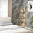 64" Fancy Edge Corner Display Floor Lamp with Shelves and 3-in-1 Dimmable LED-498258859