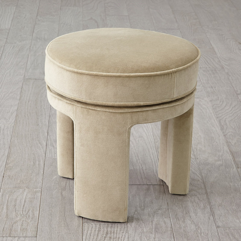 Papu Upholstered Decorative Stool, Beige