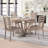 Rustic Farmhouse 5-Piece Dining Set with Round Pedestal Table and Faux Leather Chairs
