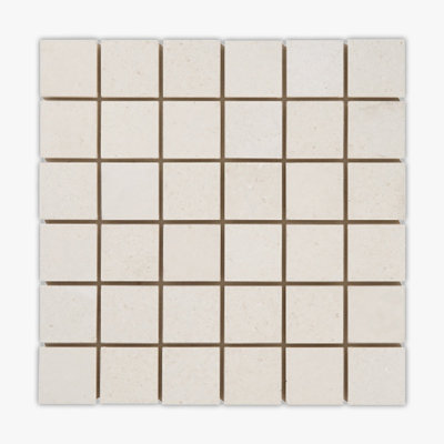 Champagne Honed 2x2 Square Limestone Mosaic