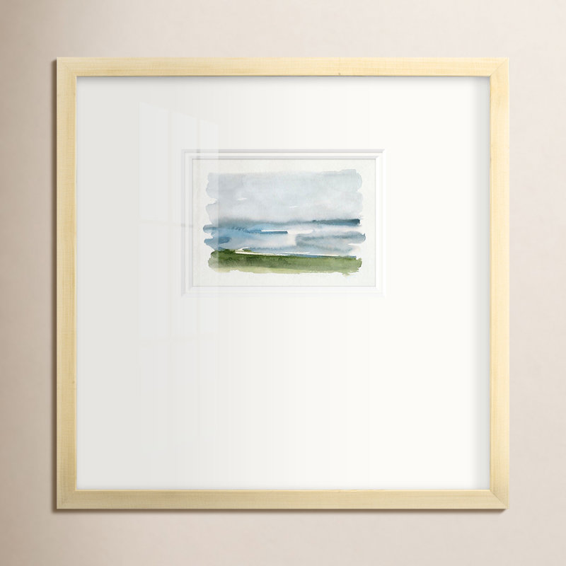 " Coastline Splash II " Painting Print, 17" H x 17" W x 1.25" D, Natural
