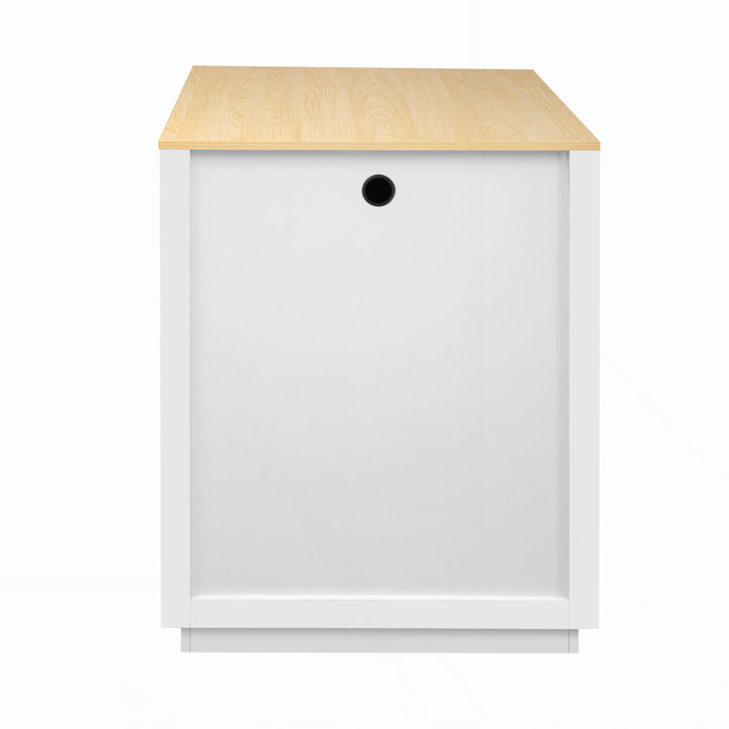 Kitchen Island With Extendable Dining Table, White