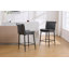 Tabouret de comptoir moderne rembourré avec dossier, avec pédales, avec structure en métal, tabouret de bar à hauteur de comptoir pour îlot de cuisine, bar à café.-1990058593