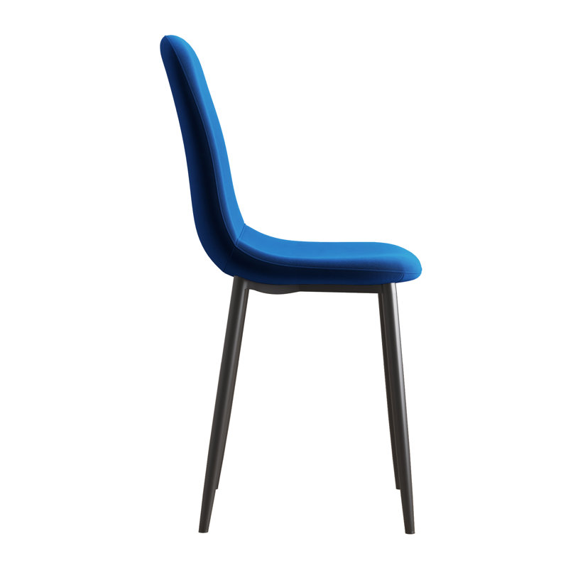 Chaise d'appoint en velours saphir, Bleu, 4