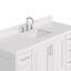 Meuble-lavabo simple 54,25 po avec plateau en quartz Abshire-94668881