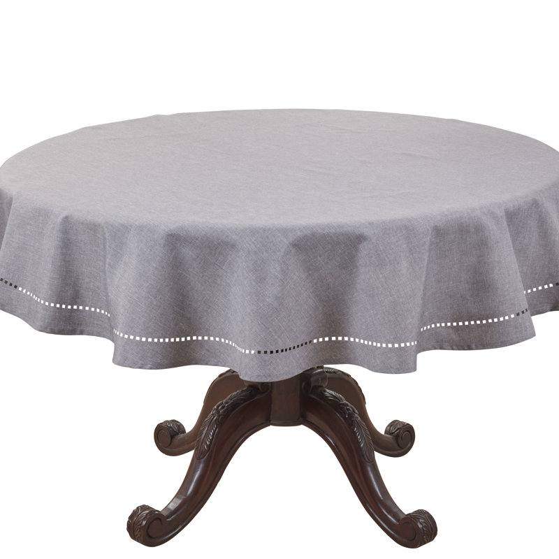 Solid Textured Tablecloth with Clean Drape, Minimal Decorative Edge, and Versatile Styling for Dining and Entertaining, 60"