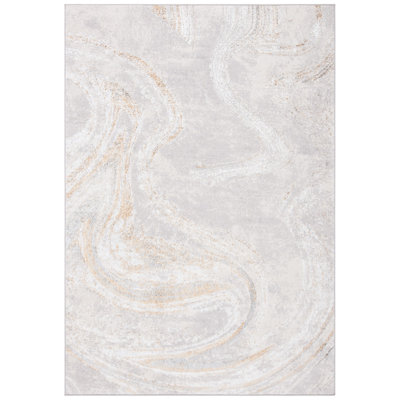 Ozturk Abstract Grey Area Rug