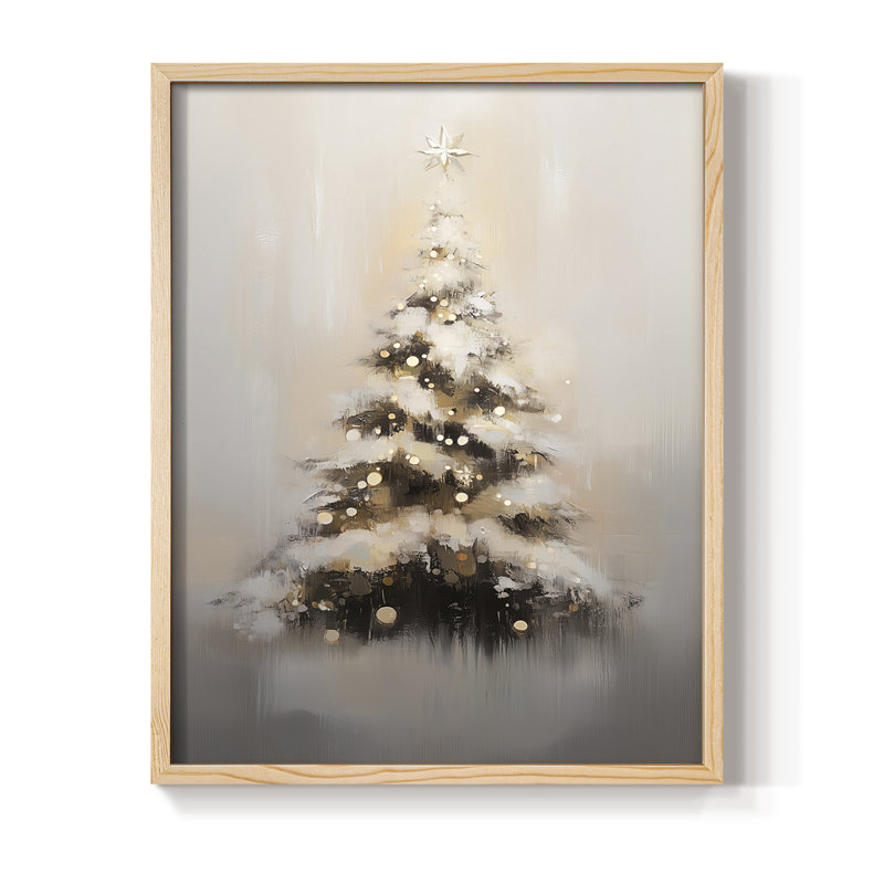 Art des Fêtes de Noël - série 2 - CEC XXXVII, reproduction encadrée - bois massif, H 11 po x l 9 po, Naturel