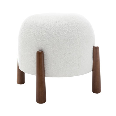Mayfair Stackable Ottoman - Cream Boucle Performance Fabric