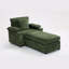 Fauteuil surdimensionné en chenille moderne avec lit confortable, porte-gobelets encastrés et abris pour lit confortable