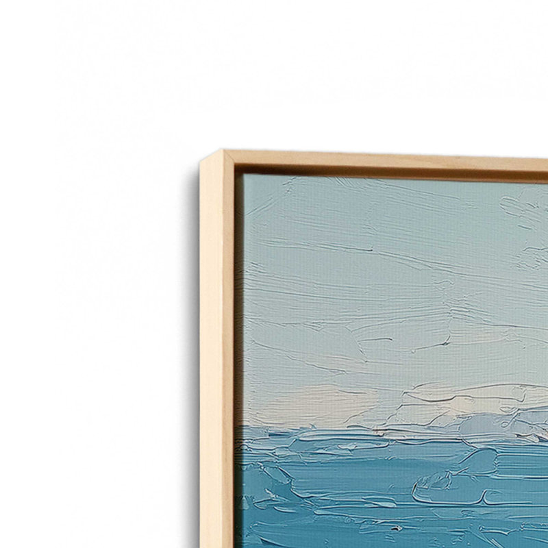 Impression sur toile Azzuro Cove, 24 po x 36 po, Cadre flottant en érable américain