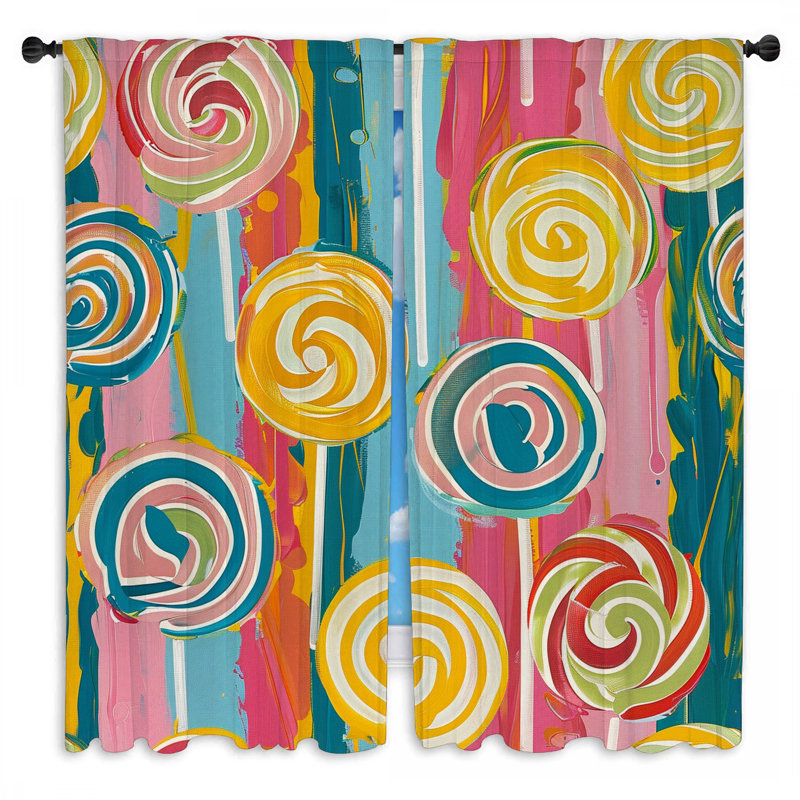 Rideaux de fenêtre Lollipops - 2 panneaux, L 40 po x L 82 po