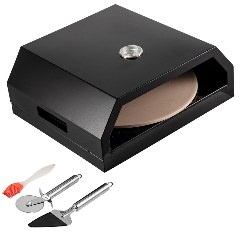 Black Stainless Steel Outdoor Gas Pizza Oven Kit with Accessories