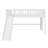 Full Size Low Loft Bed With Slide And Ladder,Wooden Bed Frame With Guardrails For Girls,Boys,No Box Spring Required-799477743