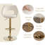 Wahson Bar Stools in Velvet Modern Chic Swivel Counter Chairs with Hollow Backrest for Home-1602543523