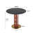 33.5" Round Pedestal Dining Table-1166085356