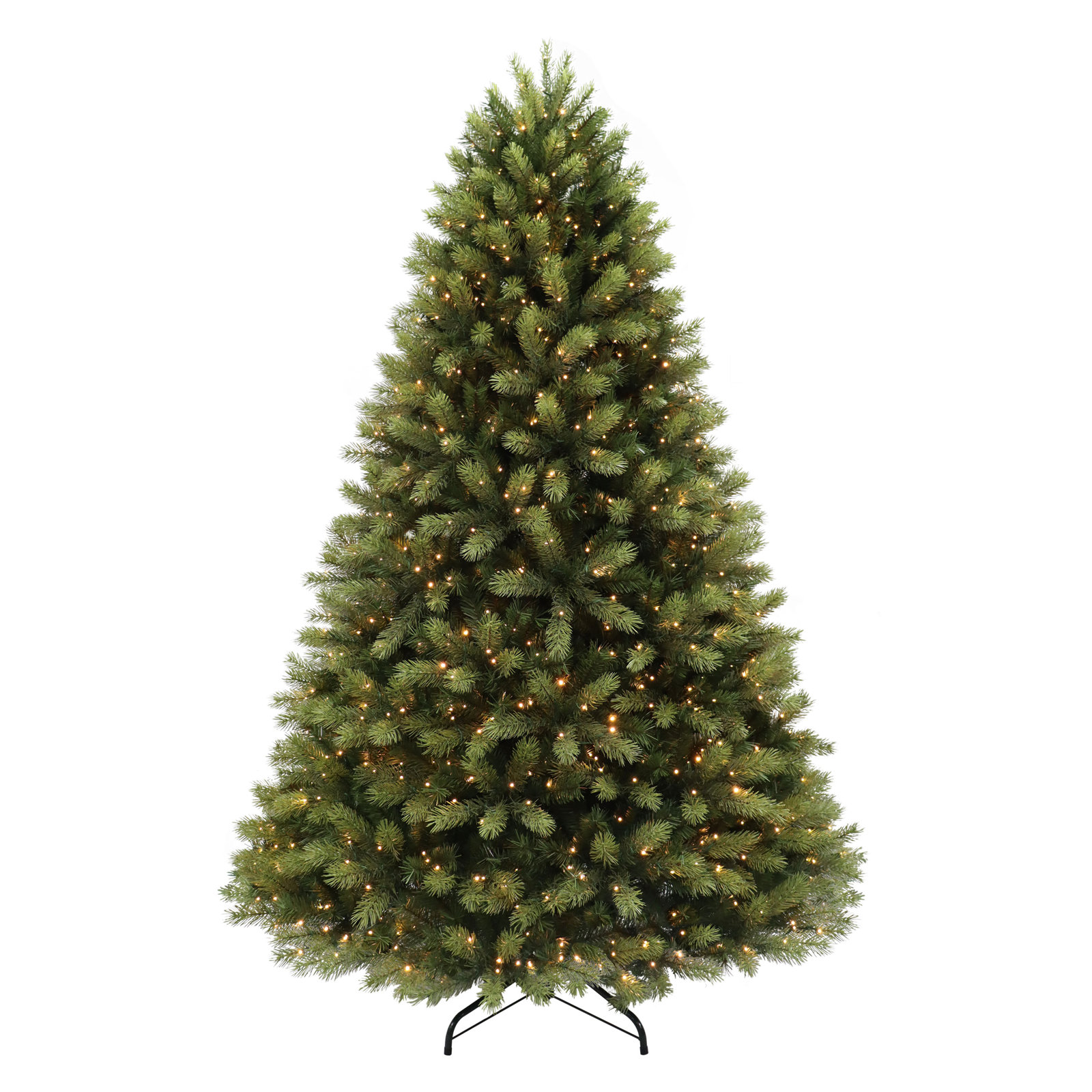 7.5' Pre-Lit Classic Pine Artificial Christmas Tree with 2224 Memory Wire Tips and a Sure-Lit Pole, 7.5' H