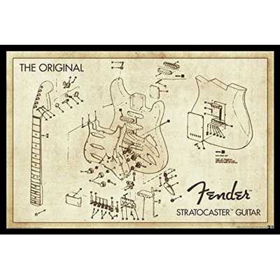 " Stratocaster Guitar Blueprint "