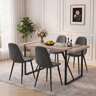 Ensemble de salle à manger 5 pièces avec chaises rembourrées