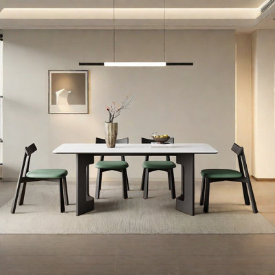 Dining table and chairs in Wabi-sabi style.