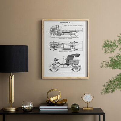 Reproduction encadrée industrielle en bois massif