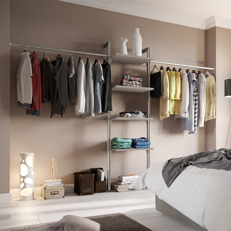 Relax 161cm - 305cm Closet System, Linen