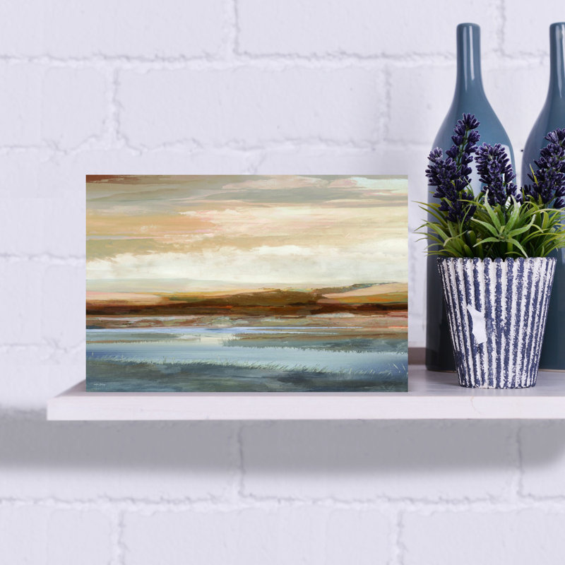 Art contemporain contemporain, paysage contemporain abstrait, H 12 po x l 18 po