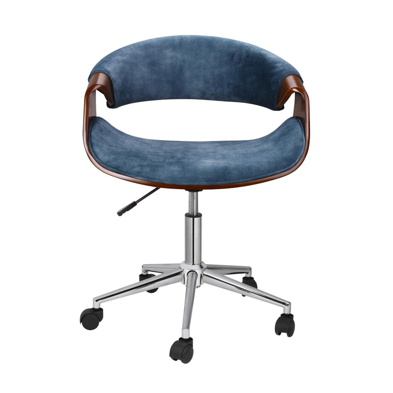 Velvet Task Chair, Blue