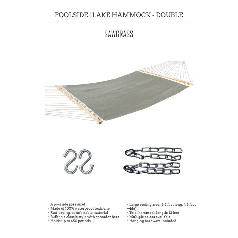 Hamac à barre d'écartement double, Gris Jumbo