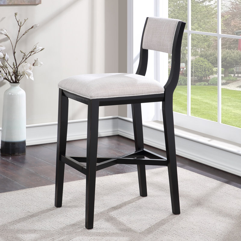Barcelona Upholstered Counter Stool with Solid Wood Frame, Bar Stool (30” Seat Height)