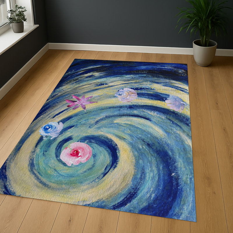 Abstract Area Rug, Rectangle 90 x 150 cm